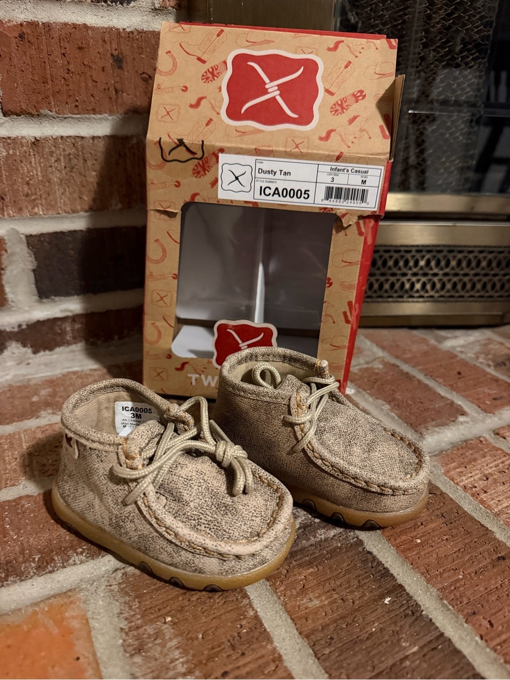Twisted X Kids Moccasins in Dusty Tan